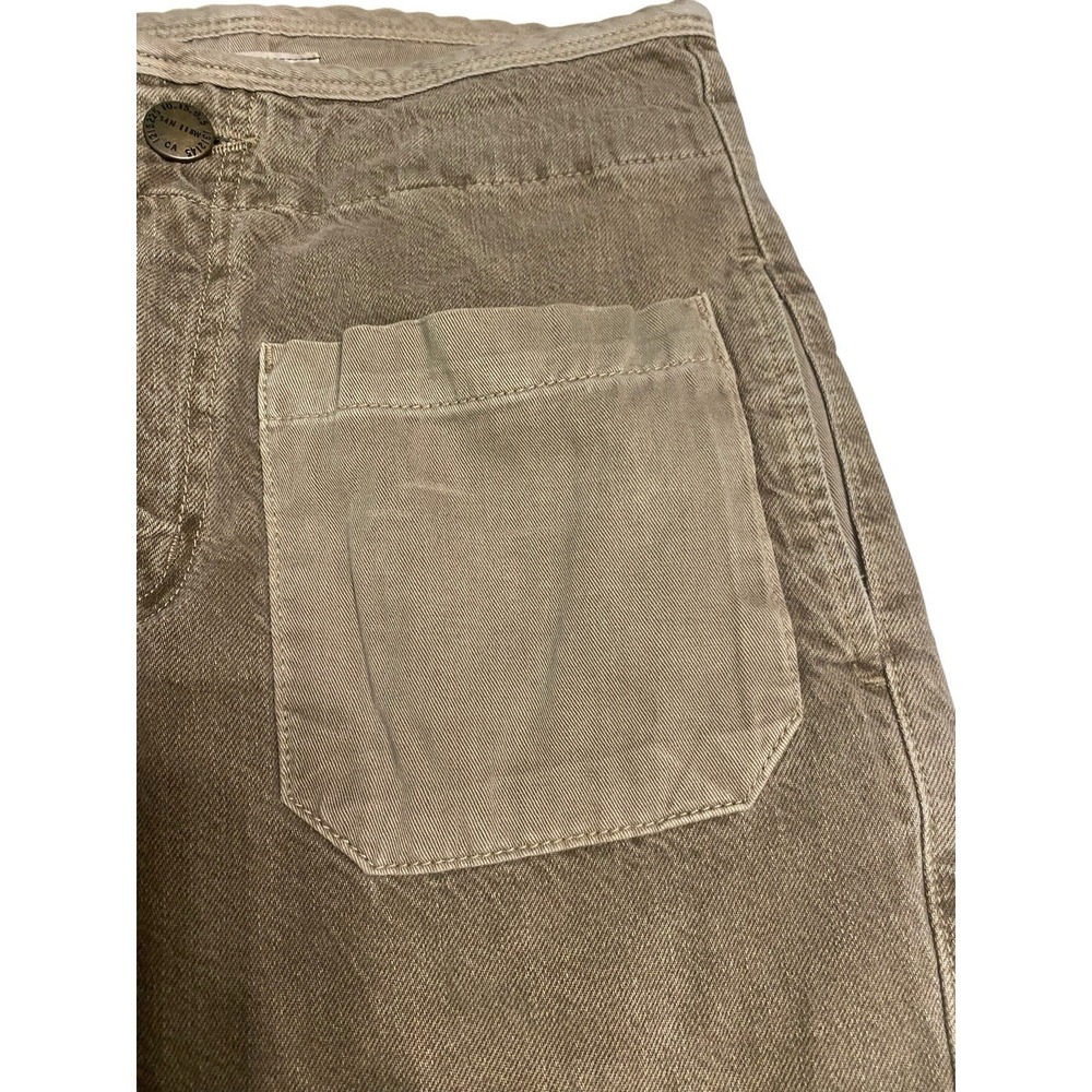 Current/Elliott The Woven Military Pant Size 0 Stone Grey Utility Wide Leg Crop - Picture 5 of 11